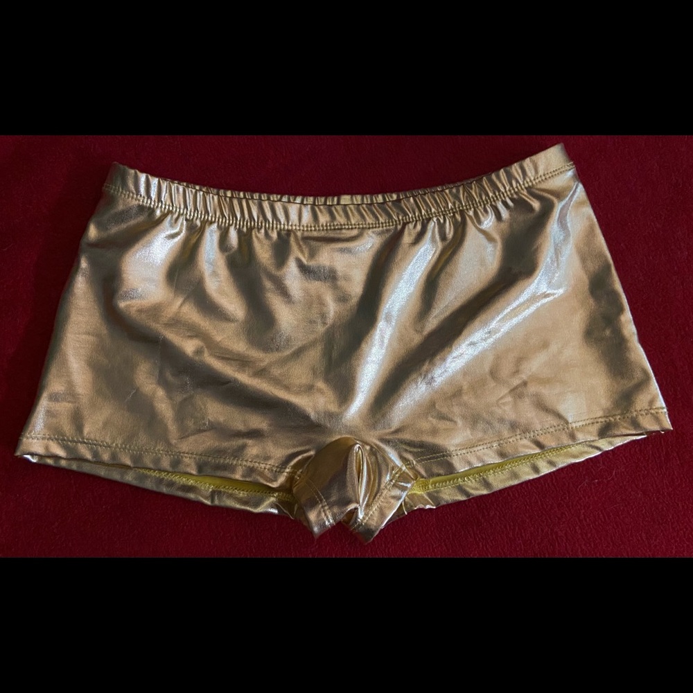 NWO- Metallic Gold Booty Short Shorts